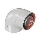 Колено коаксиальное алюминиевое 90 гр. d=60/100 мм (папа/мама) с доставкой в NAME